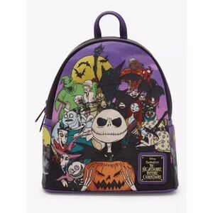 Loungefly Disney The Nightmare Before Christmas Characters Group Portrait Mini B